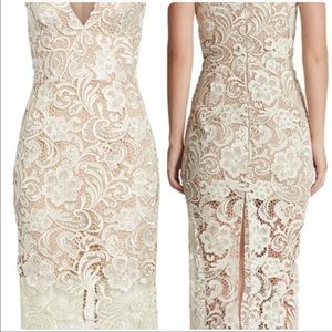 DRESS THE POPULATION Marie' Lace Midi Dress